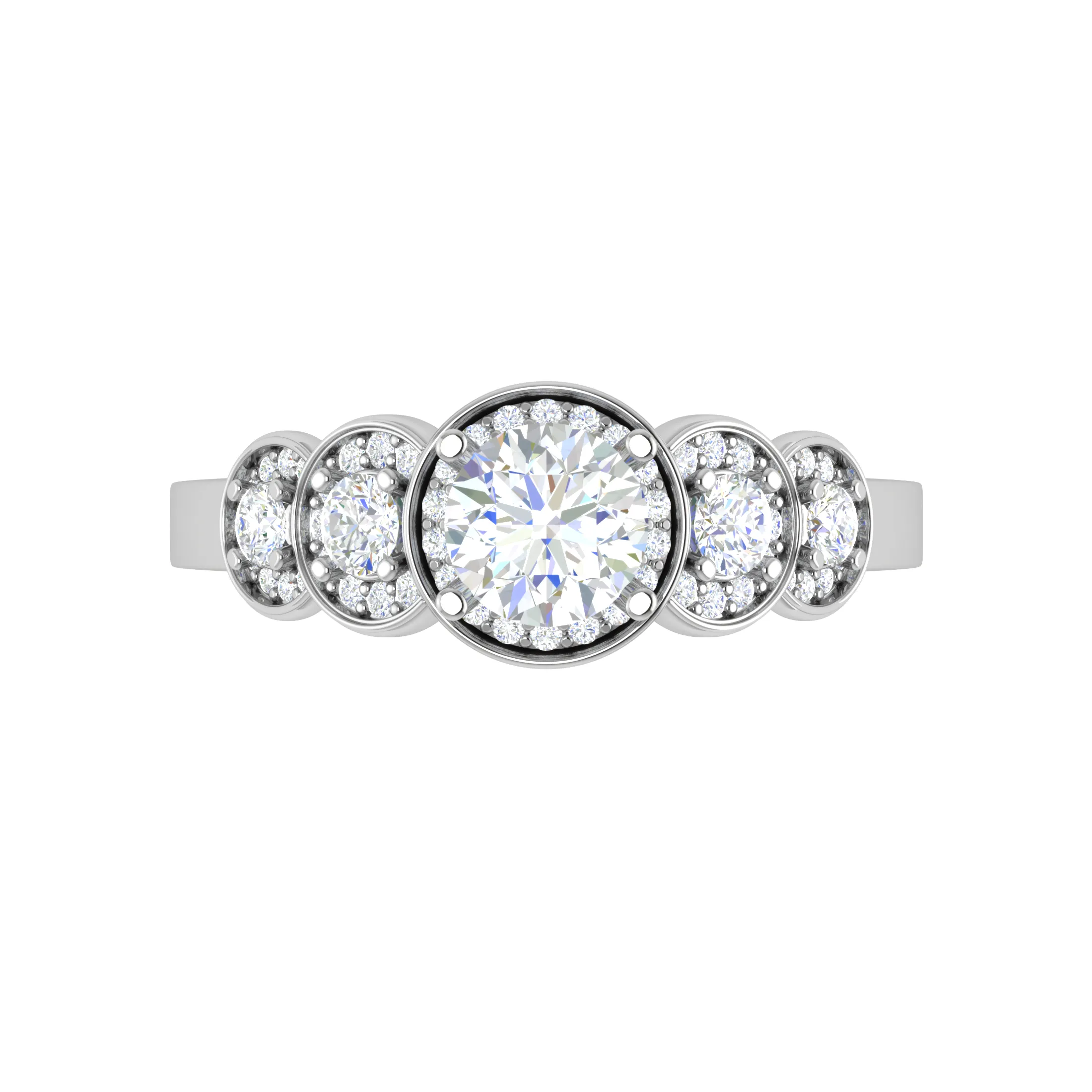 0.30 cts Solitaire Designer Diamond Platinum Ring for Women JL PT RV RD 132