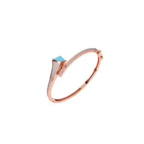 Attractive Pave Diamond Bypass Style Bracelet