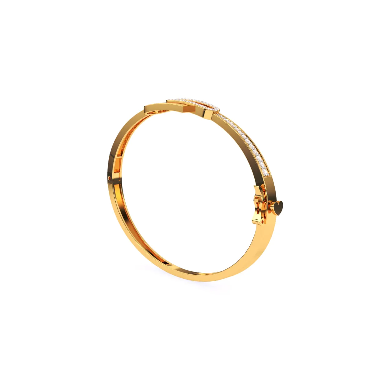 Attractive Pave Round Diamond Bracelet