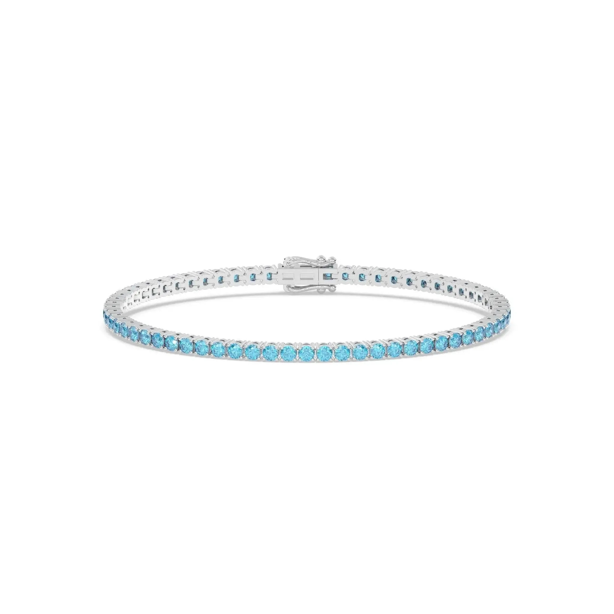Blue Topaz Tennis Bracelet