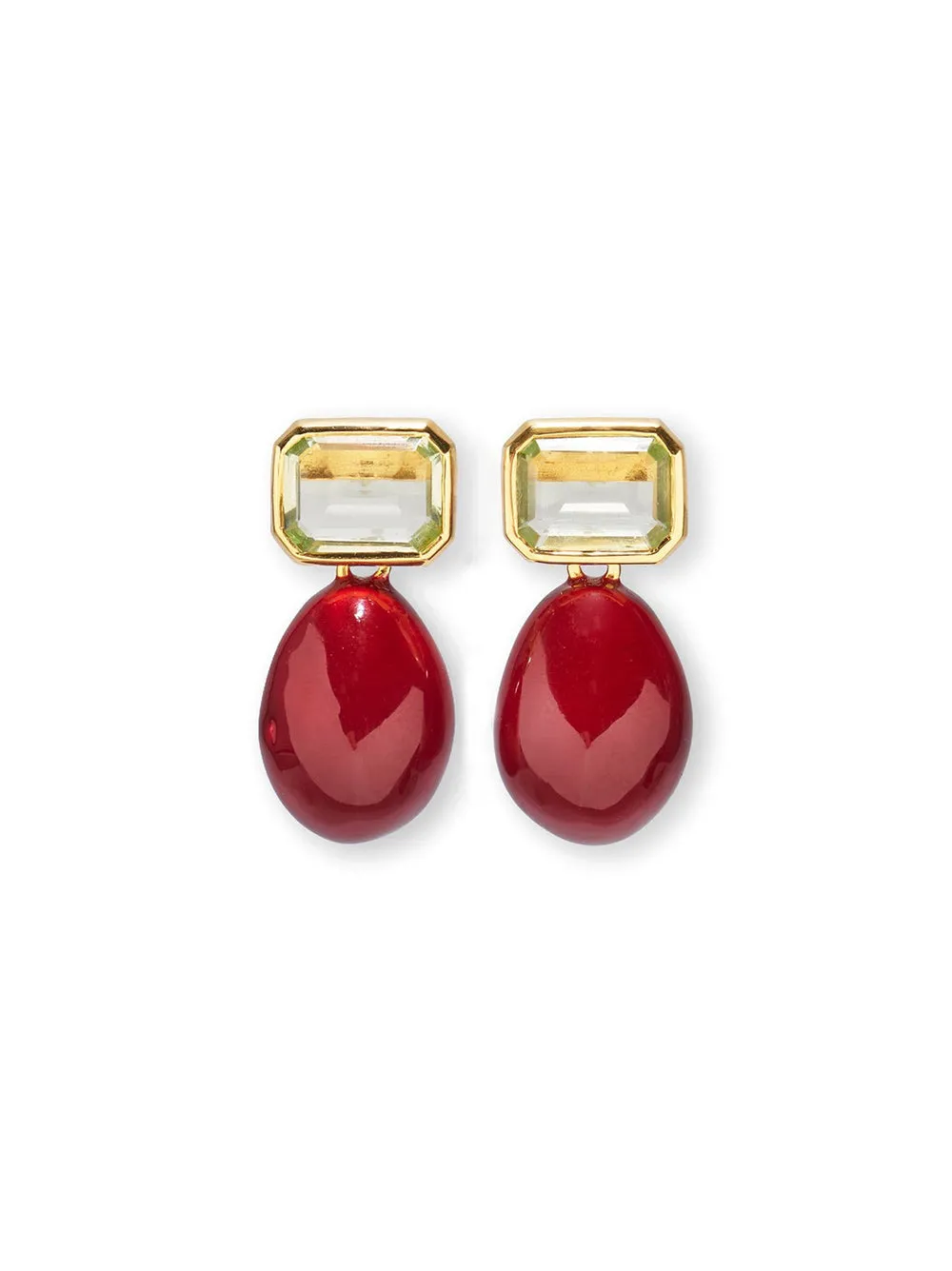 Lizzie Fortunato Bean Earrings in Burgundy