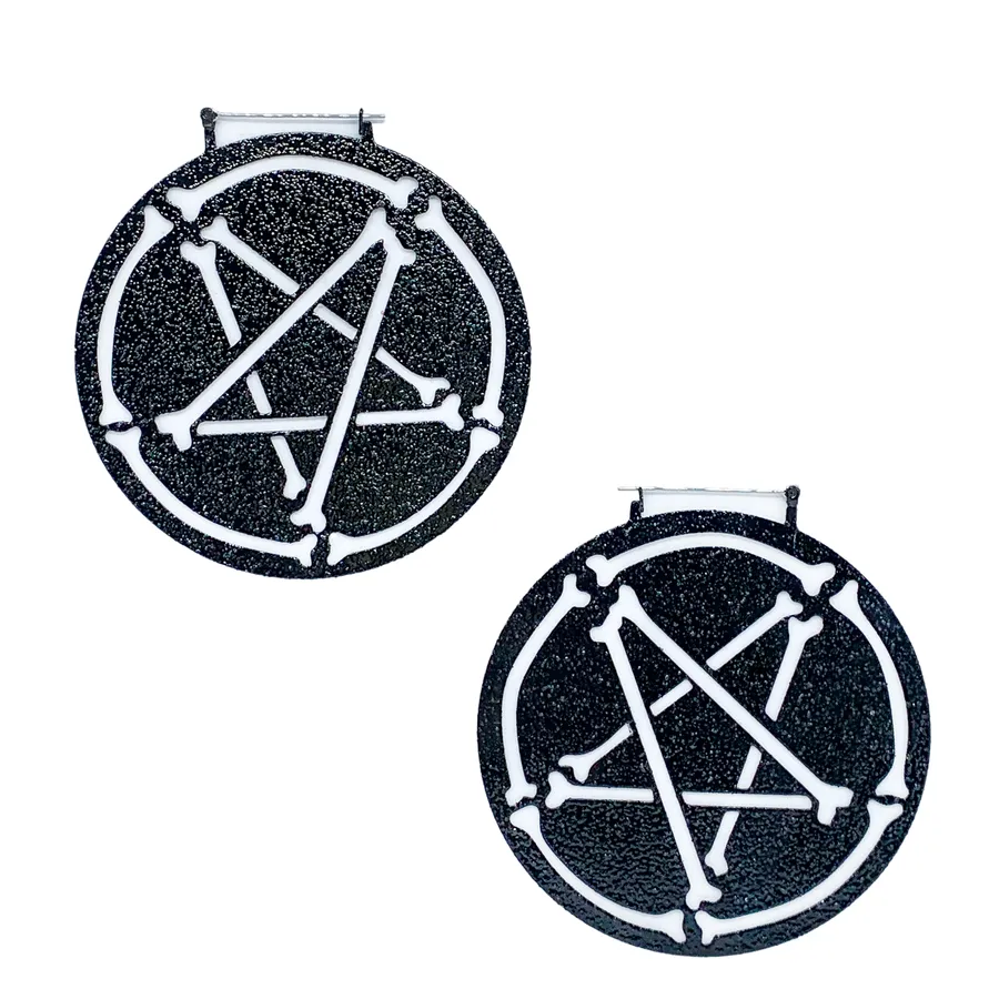 Penta Bones Hoop Earrings